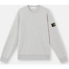 Stone Island Men Clothing Stone Island Men's Logo Lightweight Cotton Fleece Jumper - Grey
