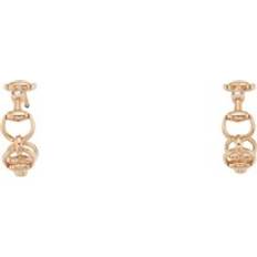 Gucci Rose Gold Earrings Gucci Horsebit 18ct Rose Gold and Diamond Hoop Earrings