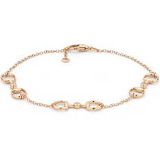 Gucci Rose Gold Bracelets Gucci Horsebit 18ct Rose Gold and Diamond 3 Bracelet - 16