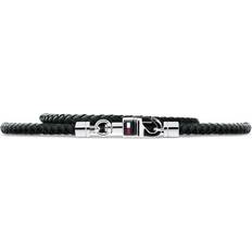 Tommy Hilfiger Sølv Armbånd Tommy Hilfiger Mænds Sterling Sølv 925 Sort Armbånd