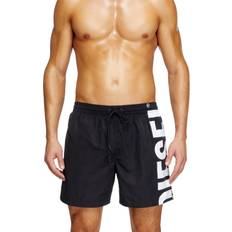 Diesel Herr Badkläder Diesel Short De Bain Mi-Long Avec Maxi Logo - Black