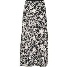 Blommiga Kjolar Kaffe KAvera Kjol - Black