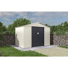 Habitat et Jardin Abri De Métal Nebraska 5.29 m2 4.83 m2 Au Sol Beige (Surface du bâtiment )