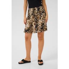 Leopard Kjolar Kaffe Kjol KAThora Amber - Brown