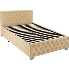 tectake Upholstered Beige 120x200cm