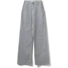 Sofie Schnoor Stribet Wide Leg Jeans Bukser - Blue Striped