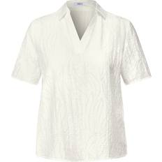 Cecil Bluse Damen Blusenshirt Mit Struktur - Weiß