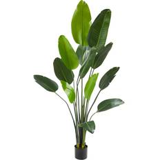 tectake Bird of Paradise Tree in Pot 180 cm Green 180 x 25 x 25 cm Artificial Plant