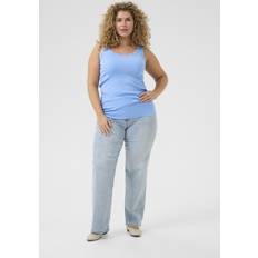 Ull Linnen Kaffe Curve Eyelets Tank Top - Vista Blue