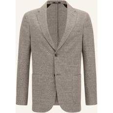 Brun - Herre Blazere Boggi Milano B-Jersey Linned og Bomuldsjakke - Beige