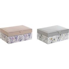 Jewellery Storage Dkd Home Decor Elegant White Grey Lilac Jewelry Box Set of 2 - White Grey