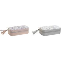 Smyckeslåda Set Polyuretan Spegel Lådor - Vitt/Grått/Lila/Ljust Rosa