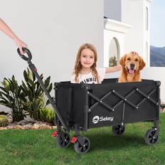 Utility Wagons Sekey 220lbs Collapsible Wagon Cart 120l