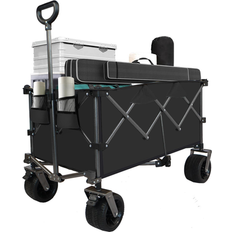 Utility Wagons Earth & Table Collapsible Folding Wagon Black 38.19 In L X 23.62 In W X 44.09 In H