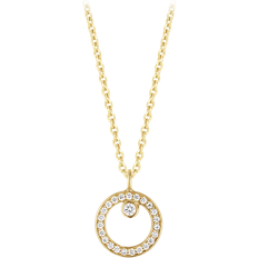 Georg Jensen Necklaces Georg Jensen Halo 18ct Yellow Gold Diamond Circular Necklace