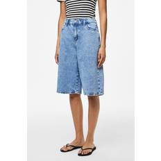 Pieces Sky Denim Jorts - Medium Blue Denim