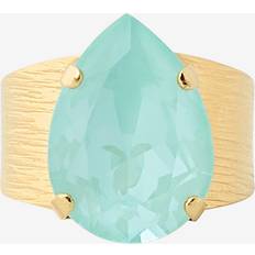 Caroline Svedbom Grön Smycken Caroline Svedbom Classic Drop Ring Soft Mint - Guld