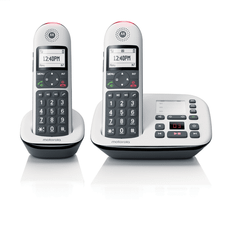 Fast telefoni Motorola CD5012 Voice Twin Weiß Schnurloses Telefon
