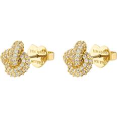 Kate Spade Messing Øreringe Med Skinnende Krystaller - Guld/Transparent