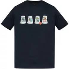 PS Paul Smith By T-shirt Med Farverigt Tryk - Blå
