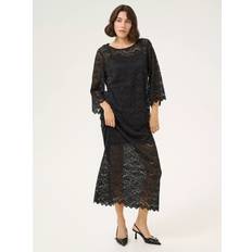 Midikjoler - Trekvartlange ærmer Kaffe Kajaiden Lace Dress Kjoler - Black Deep