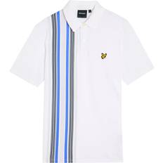 Lyle & Scott Vita Pikétröjor Lyle & Scott Deck Stripe Polo Shirt White