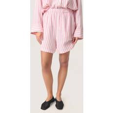 Women - Wool Shorts Soaked in Luxury Beliro Striped Shorts - Pink W Whisper White