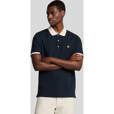 Natural Polo Shirts Lyle & Scott Half Tipped Polo Shirt Dark Navy