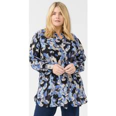 Kaffe Curve Kctoria Tunika Shirt Tunic Kjoler - Black/Blue