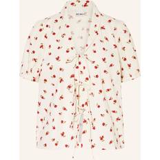 Ichi Dame Skjorter Ichi Geranium Flower Bluse med Sløjfe - Flerfarvet