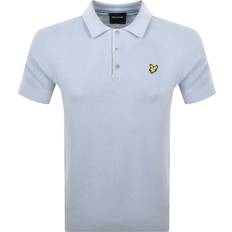 Hør Polotrøjer Lyle & Scott Linen Blend Strikket Polo Blue