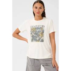 Blomstrede T-shirts Kaffe Kajulie T-Shirt - Chalk