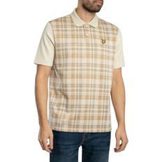 Lyle & Scott Beige Pikétröjor Lyle & Scott Vårig Tartan Pikétröja Multicolor