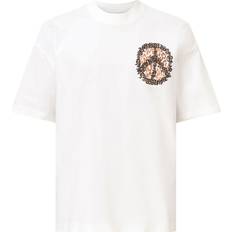 Leopard - Men Tops AllSaints Incessant Oversized T-Shirt - Chalk White