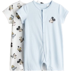 H&M Printed Pyjamas 2-pack - Light Blue/Mickey Mouse (1126710021)