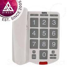 Landline Phones TEL UK 18044 Big Button Corded Telephone