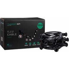 Black String Lights Thorgeon 2000W 20m Black Lights 40 LED String Light