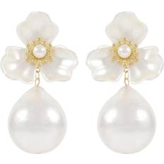 Snö of Sweden Örhängen Snö of Sweden Icon Flower Ear Örhängen - Vit
