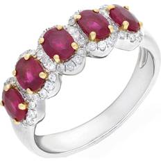 Ruby Rings C W Sellors Ruby Eternity Ring - White/Yellow Gold