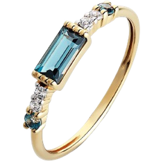 Christ Ring - Gold/Topaz/Diamonds