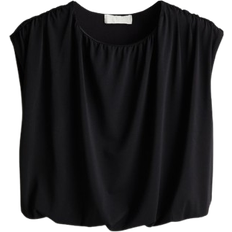 H&M Draped Cropped Top - Black