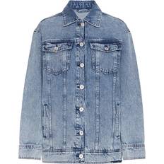 Ichi Dam Ytterkläder Ichi Jeansjacka Med Bröstfickor - Blue