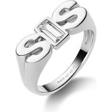 Maria Black Sis Royal Ring - White Rhodium Plated