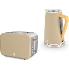 Toasters Swan Nordic Oatmeal Kettle and 2 Slice Toaster Matching Set