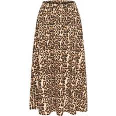 Brun Nederdele Kaffe Nederdel Leopra - Beige/Brun