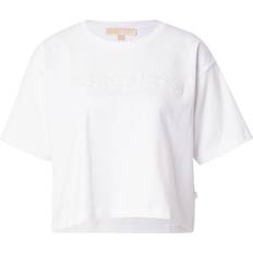 Löst Sittande T-shirt Med Broderad Logotyp - White
