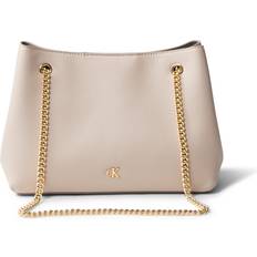 Skuldertasker på tilbud Calvin Klein Skuldertaske Minimal Monogram - Beige
