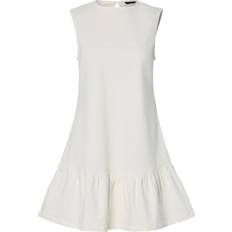 Hvid - Skjortekjoler Pieces Pcmonica SL Oneck Denim Dress D2D - White
