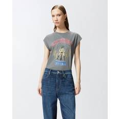 Pinko Maxi Print T-shirt - Blå/Lysegul