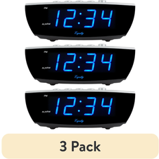 Alarm Clocks LA CROSSE TECHNOLOGY Blue LED Digital Desktop Alarm Clock 3 pack